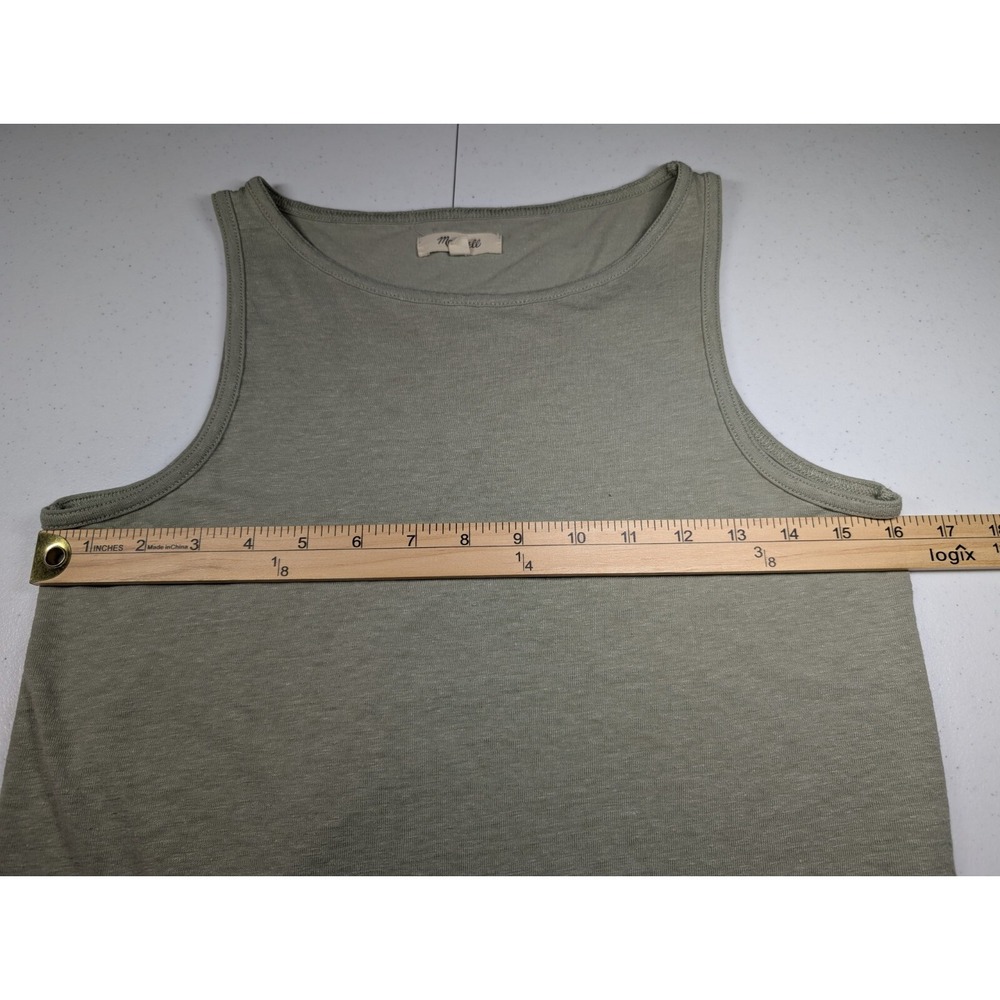 Madewell Women's Tank Top Size XS Olive Green/Gray Linen Blend Boho‎ Beachy - Picture 8 of 9